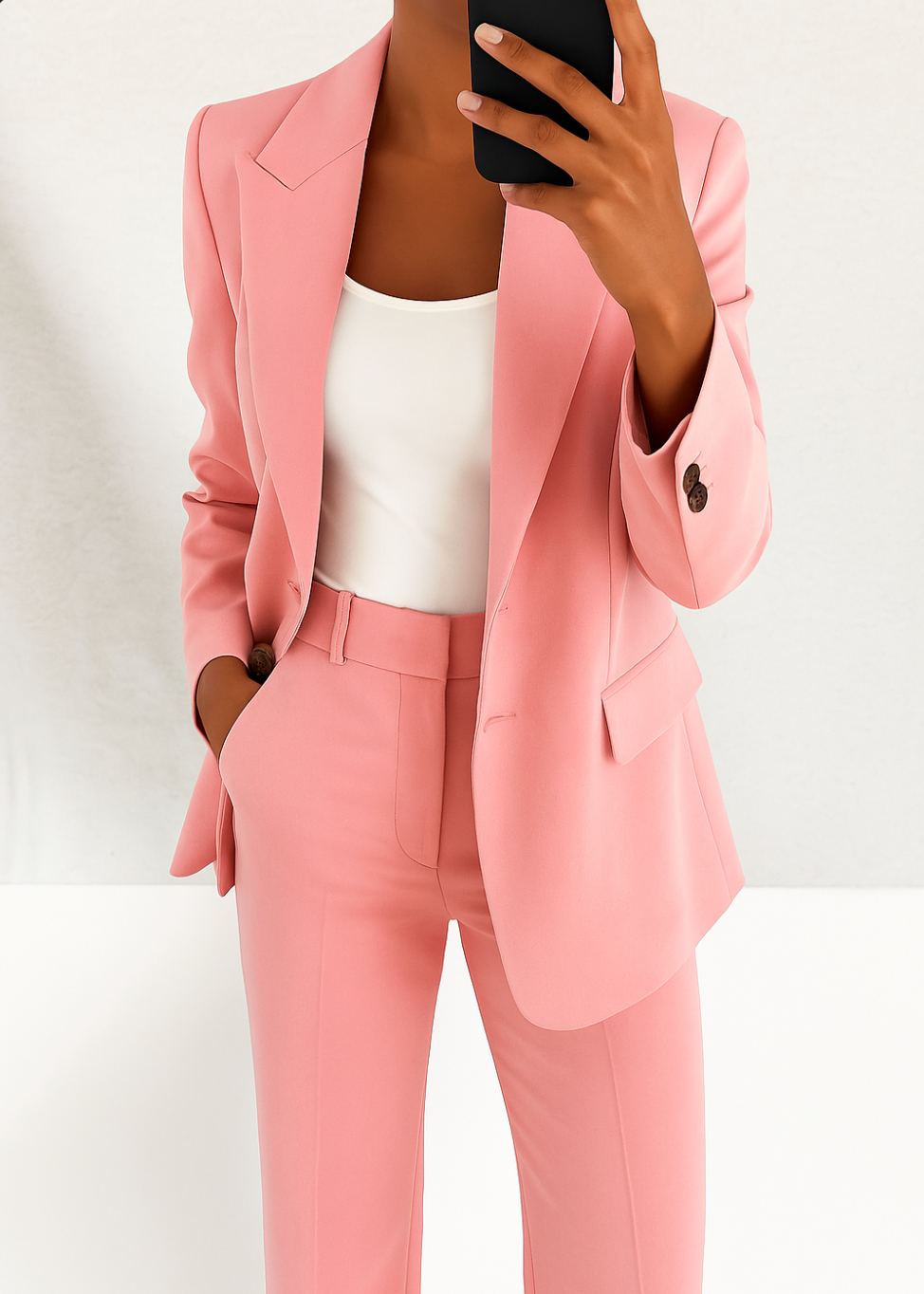 Brenda | Women's Tailored Suit Set - Pink
