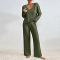 Marian | Two-Piece Set with Trousers and V-Neck Top