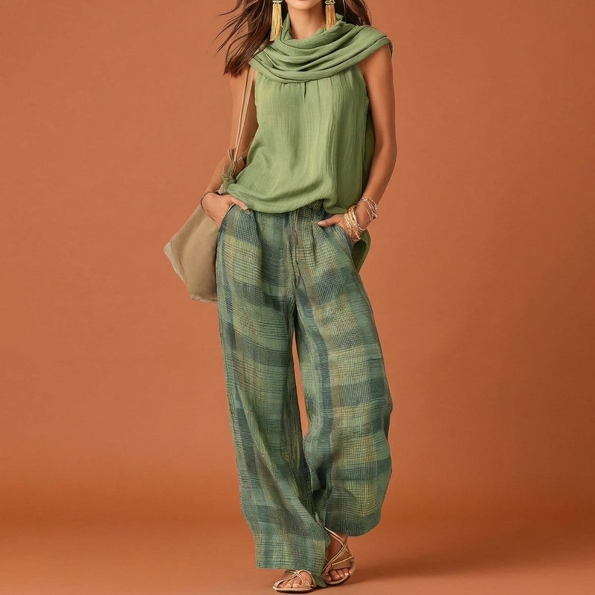 Théa green two-piece set