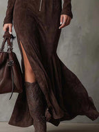 Marsella | Long Belted Dress