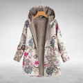 Malvina | Soft Botanical Print Hooded Jacket