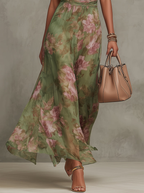 Livia | Maxi Dress with Floral Halter