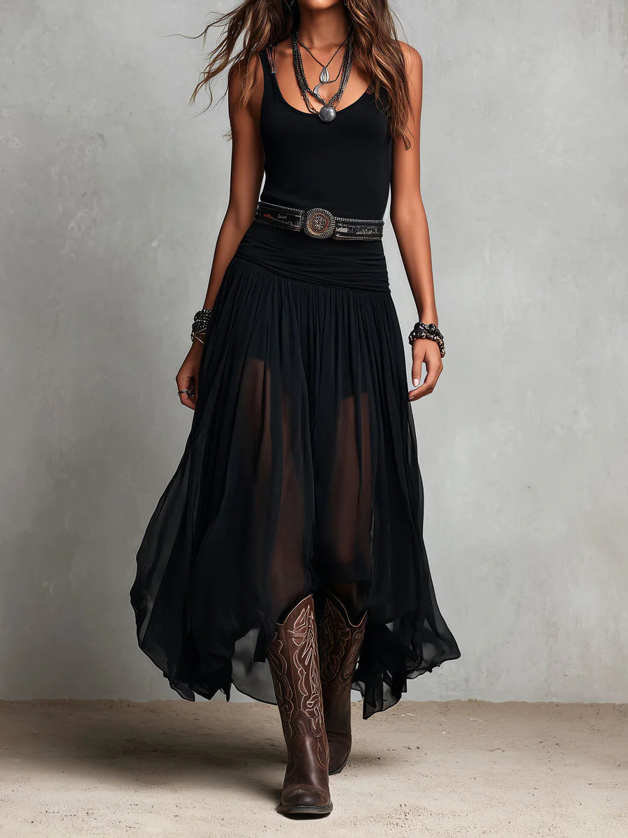 Odette | Elegant Maxi Dress with Belt