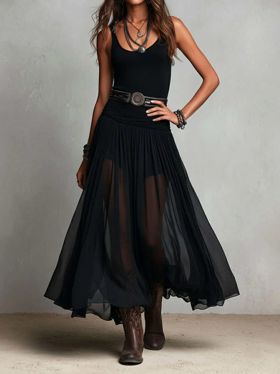 Odette | Elegant Maxi Dress with Belt