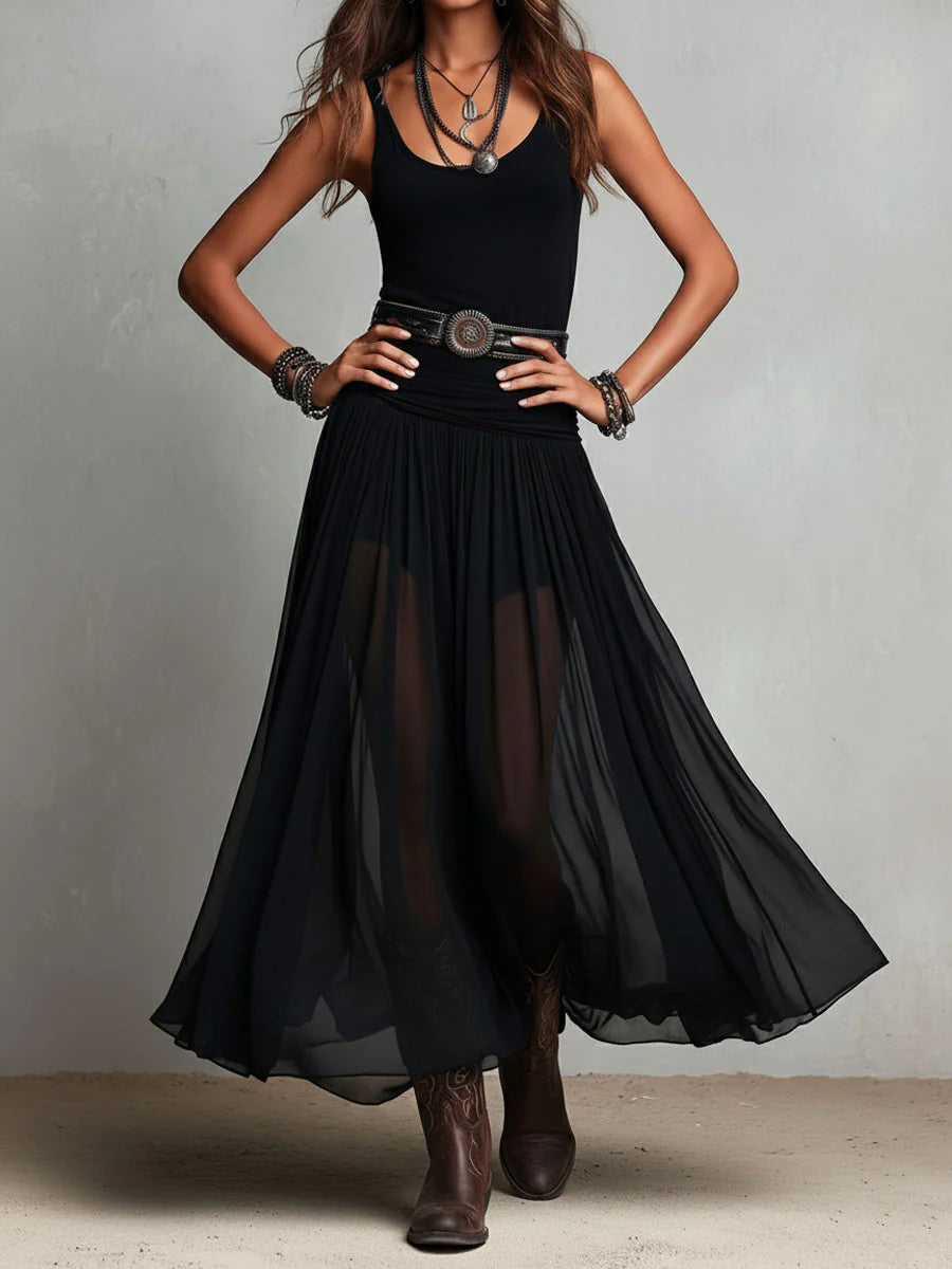 Odette | Elegant Maxi Dress with Belt