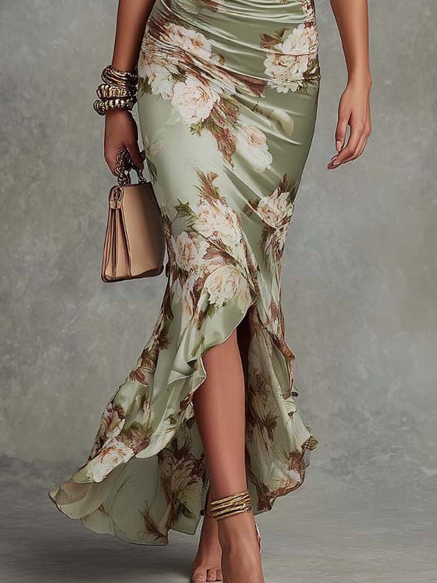 Anastasia | Long Dress with Floral Pattern