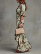 Anastasia | Long Dress with Floral Pattern