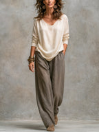 Noemi | Layered Wide-Leg Set - Grey