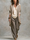 Noemi | Layered Wide-Leg Set - Beige