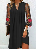 Leona | Elegant Mini Dress with Sheer Sleeves