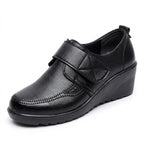 Lorraine | Adjustable-Strap Wedge Shoes - Black