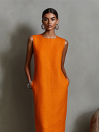 Coraline | Sleeveless Shift Dress with Pockets