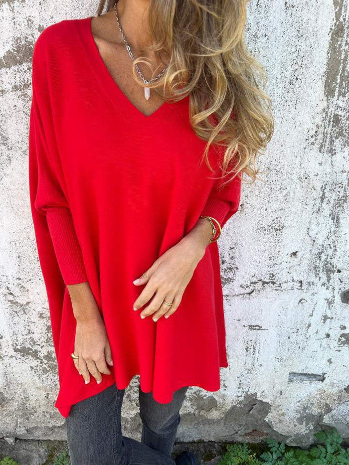 Kira | Oversized Jumper with Relaxed V-Neck