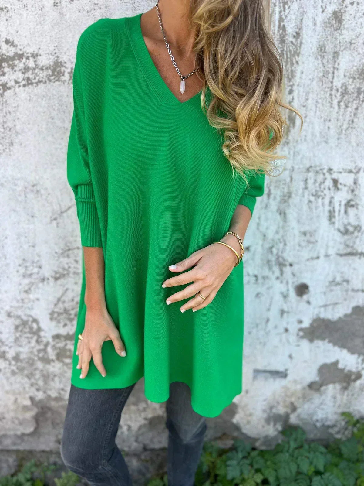 Kira | Oversized Jumper with Relaxed V-Neck