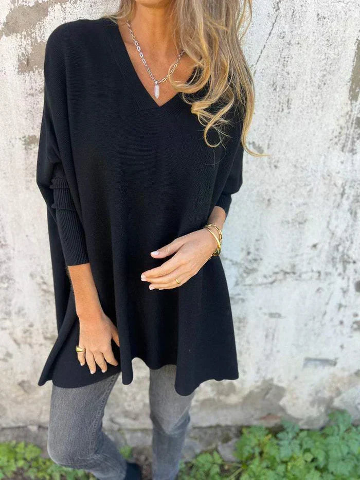 Kira | Oversized Jumper with Relaxed V-Neck