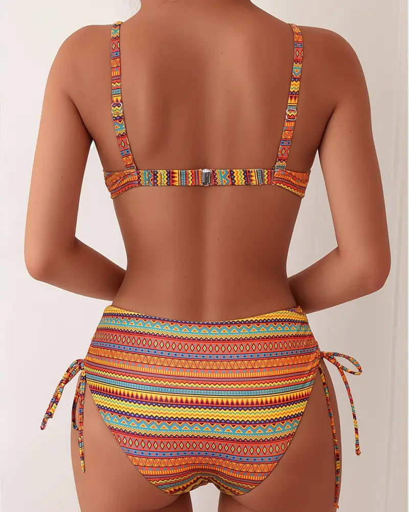 Rose | Two-Piece Swimsuit with Striped Pattern
