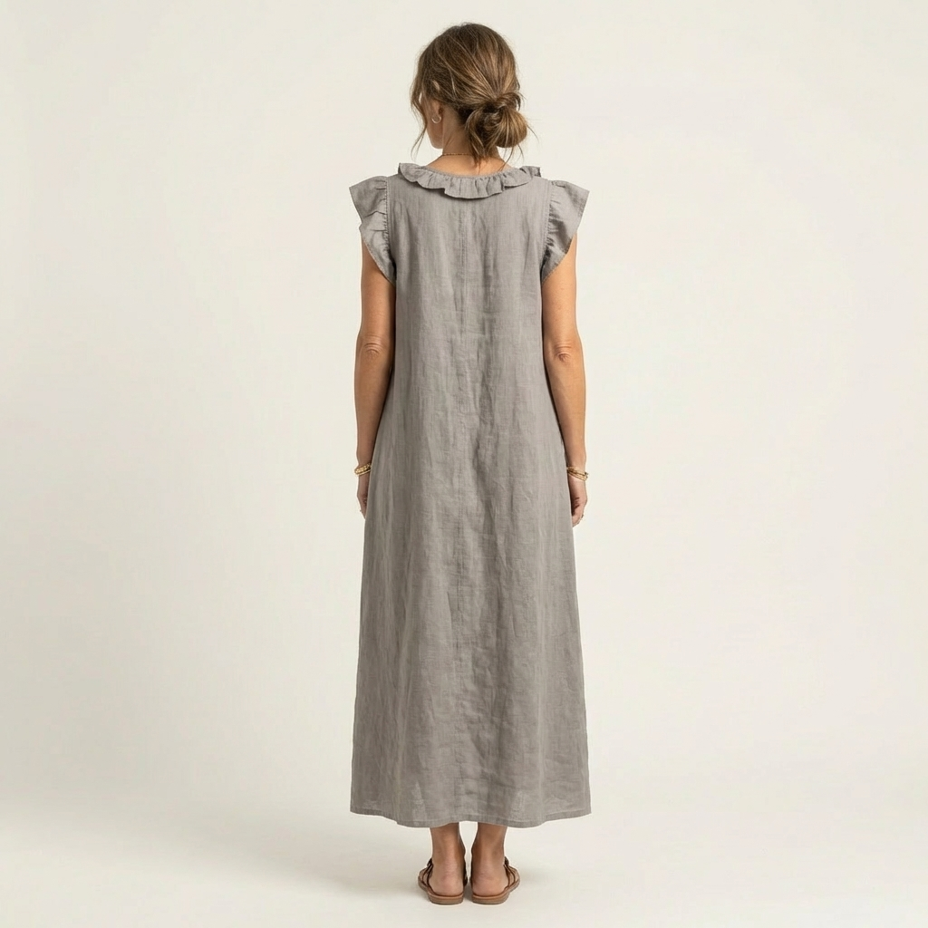 josette-ruffle-v-neck-maxi-dress