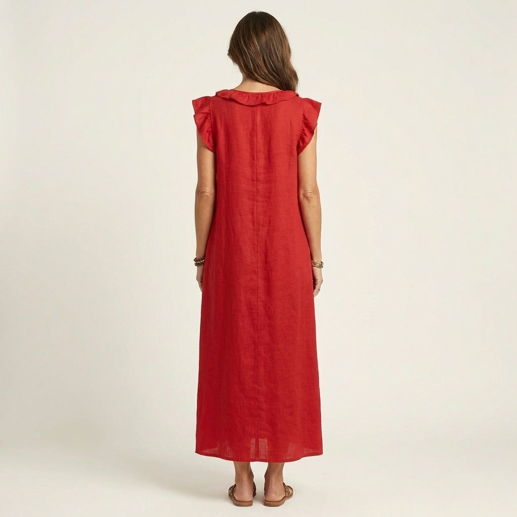 josette-ruffle-v-neck-maxi-dress