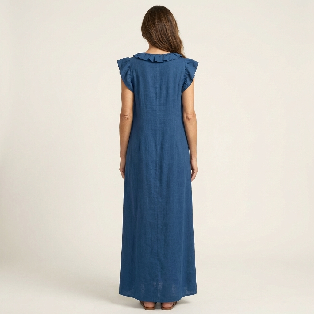 josette-ruffle-v-neck-maxi-dress
