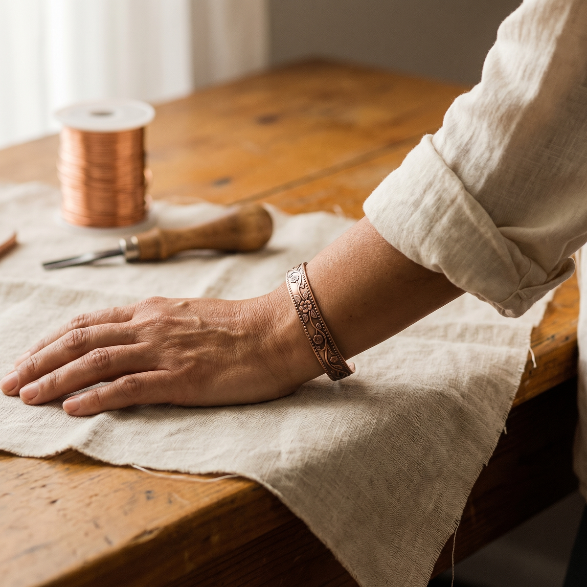 Trellis Copper Bracelet