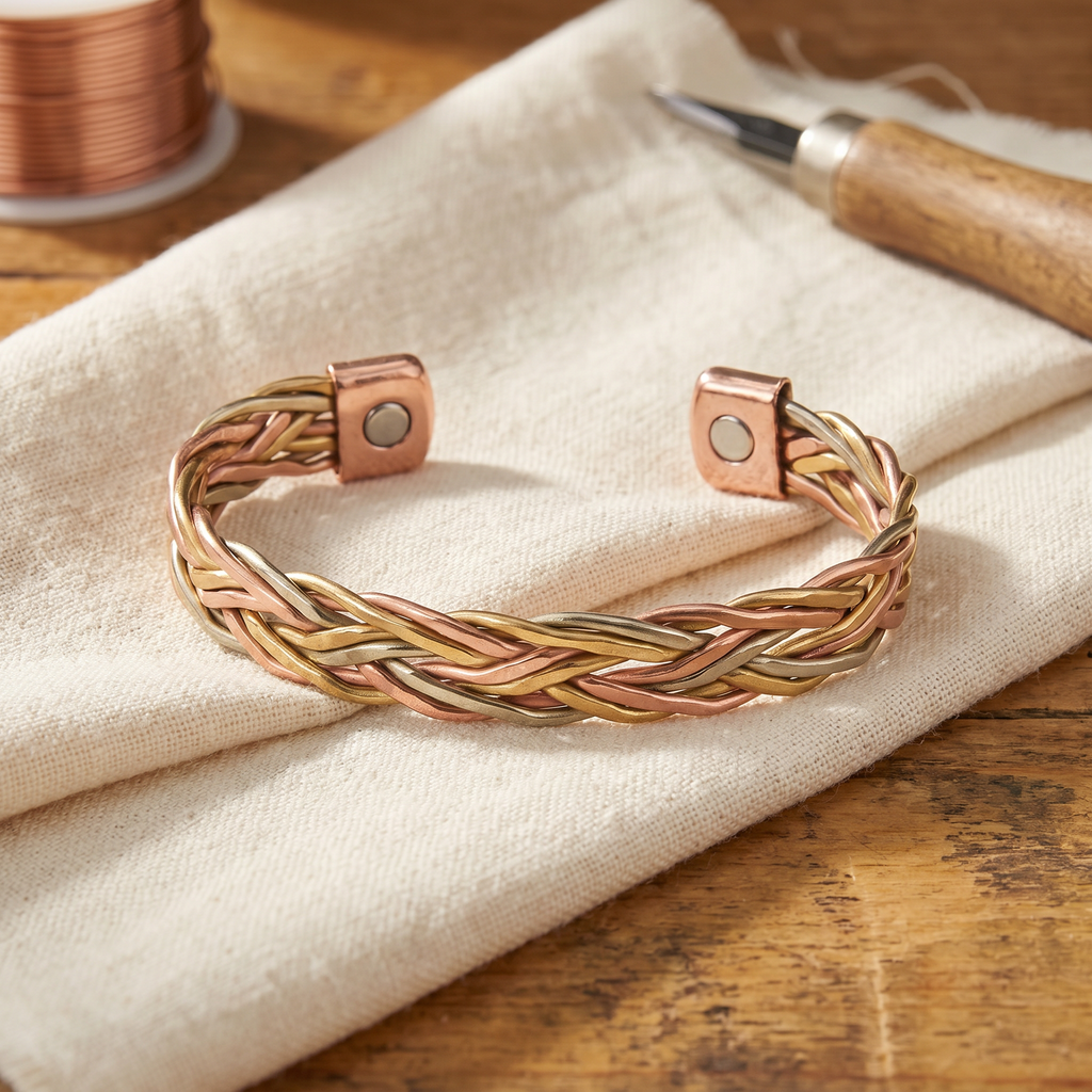 Plait Copper Bracelet