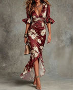 Anastasia | Long Dress with Floral Pattern