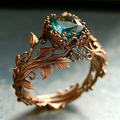 Natural Green Crystal Ring