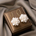 White Flower Earrings