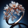 Beautiful Crystal Blossom Ring