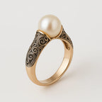 Vintage Pearl Gold Ring