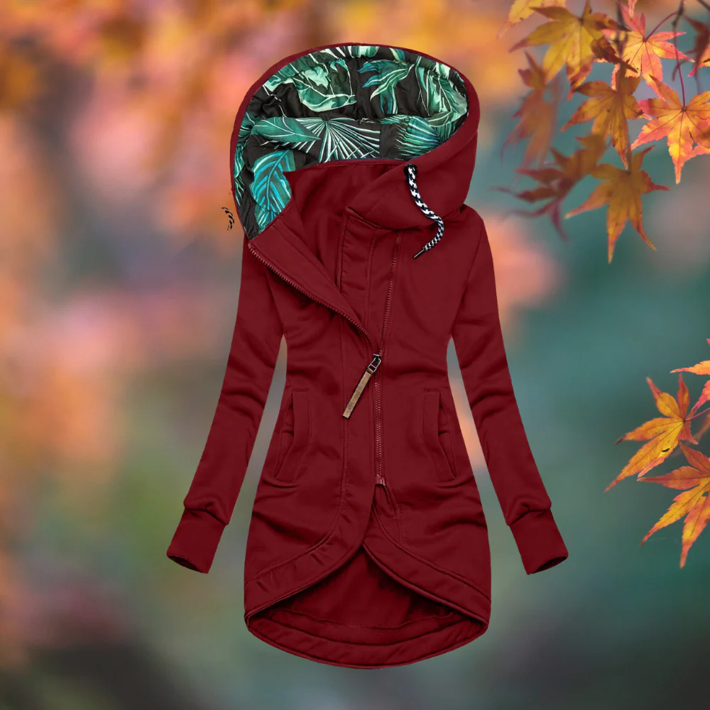 Agathe | Hooded Lightweight Jacket - Red