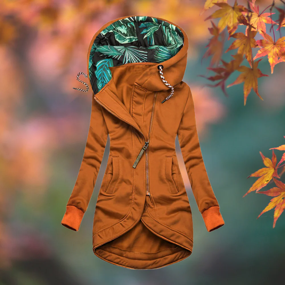 Agathe | Hooded Lightweight Jacket - Orange