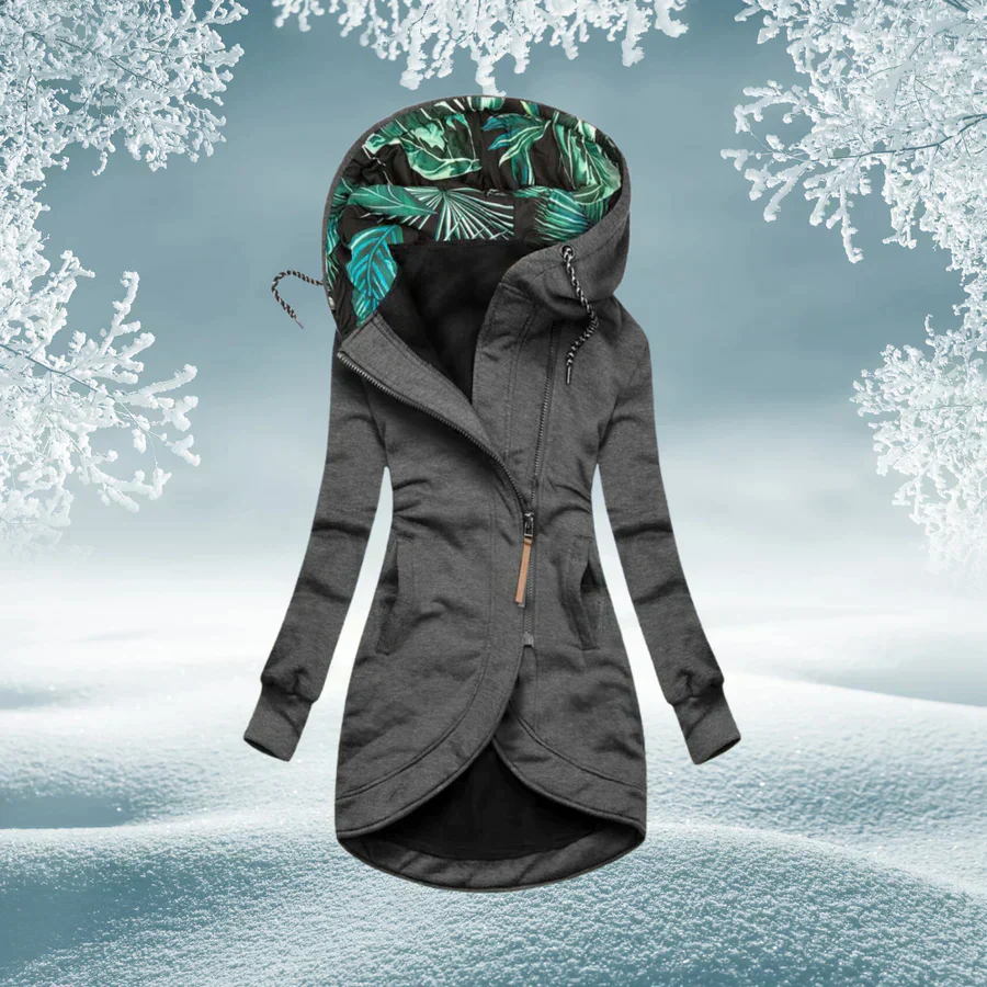 Agathe | Hooded Lightweight Jacket - Grey