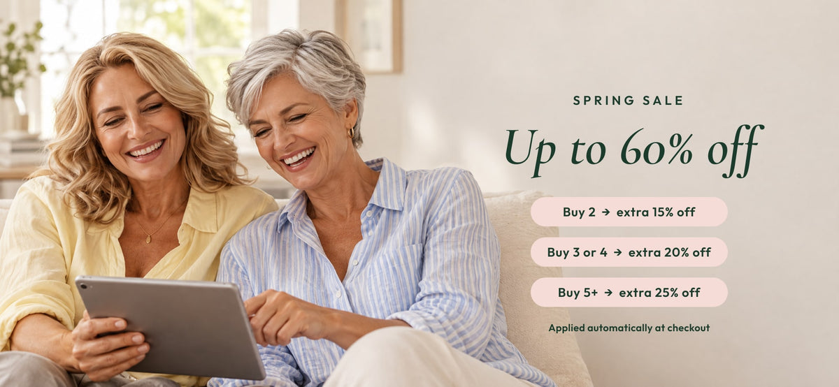 Spring sale: up to 60% off, extra off from 2 items