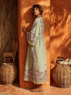 Janet | Embroidered Mediterranean Maxi Dress