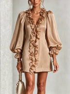 Emery | Ruffle-Trim Mini Dress