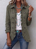 Kamberly | Floral Embroidered Utility Ruffle Jacket