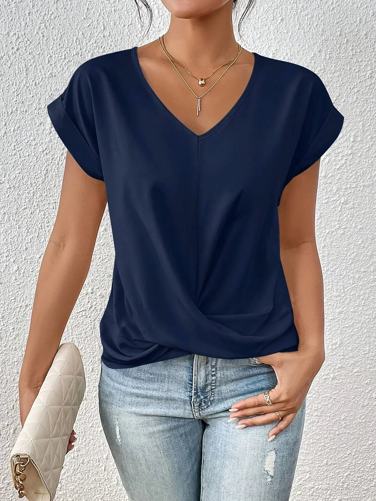 Nilay | Stylish Short-Sleeved V-Neck T-Shirt