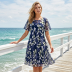 Tamsin | Elegant A-Line Dress with Floral Print